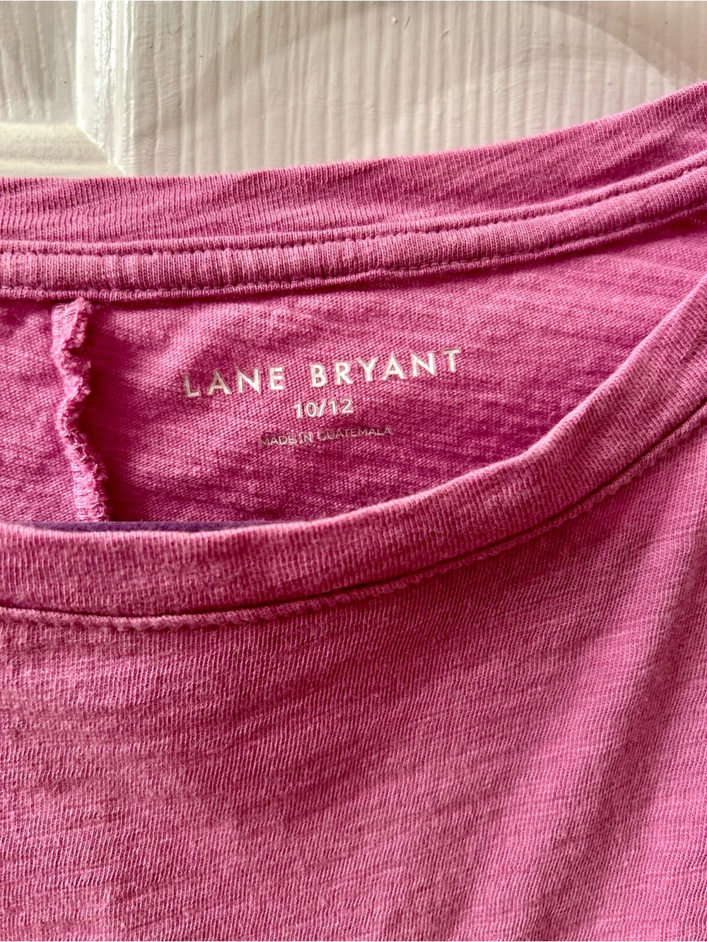 Lane Bryant Raspberry Pink Ruffle-Sleeve Tee - Picture 3 of 4